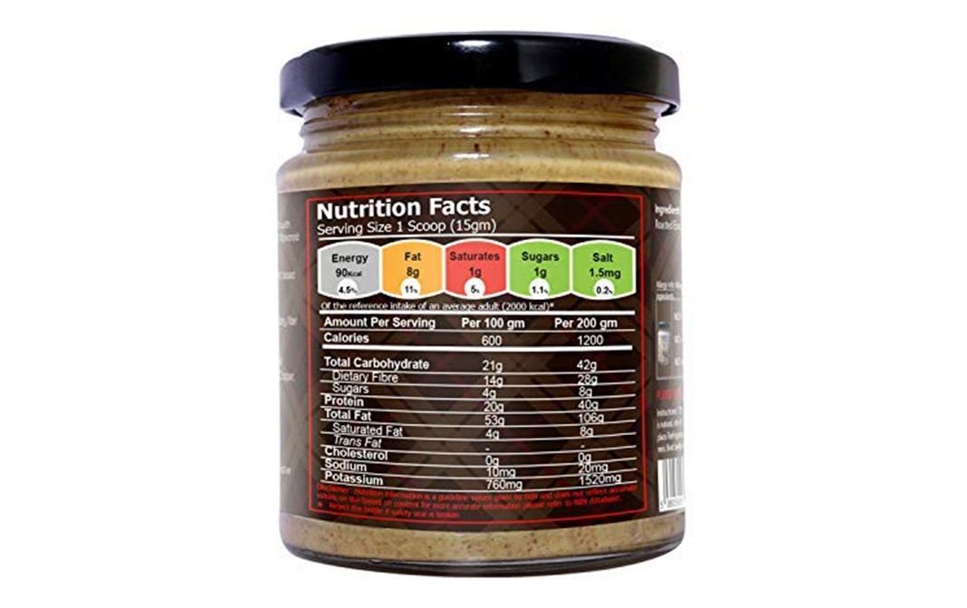 Delicieux All Natural Flax Almond Butter   Glass Jar  200 grams